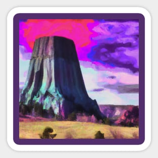 Devil's Tower in Wyoming Sticker